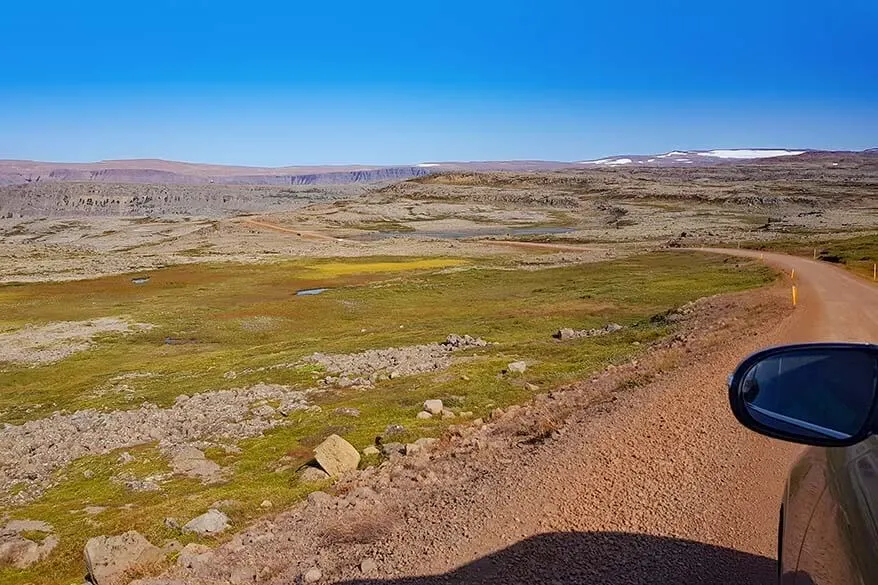 Driving in the Westfjords - road 60 to Dynjandi