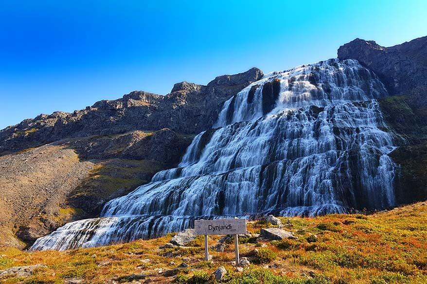 Dynjandi waterfall Iceland