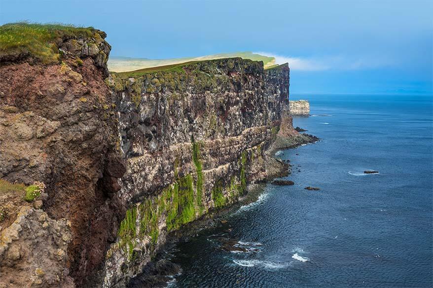 Latrabjarg bird cliffs in the Westfjords Iceland