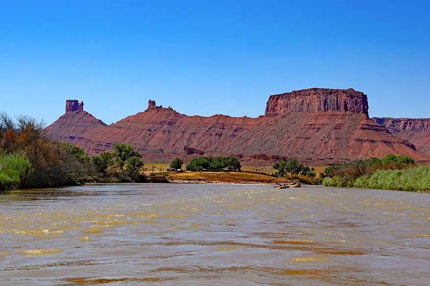 Scenery of Colorado River near Moab in Utah