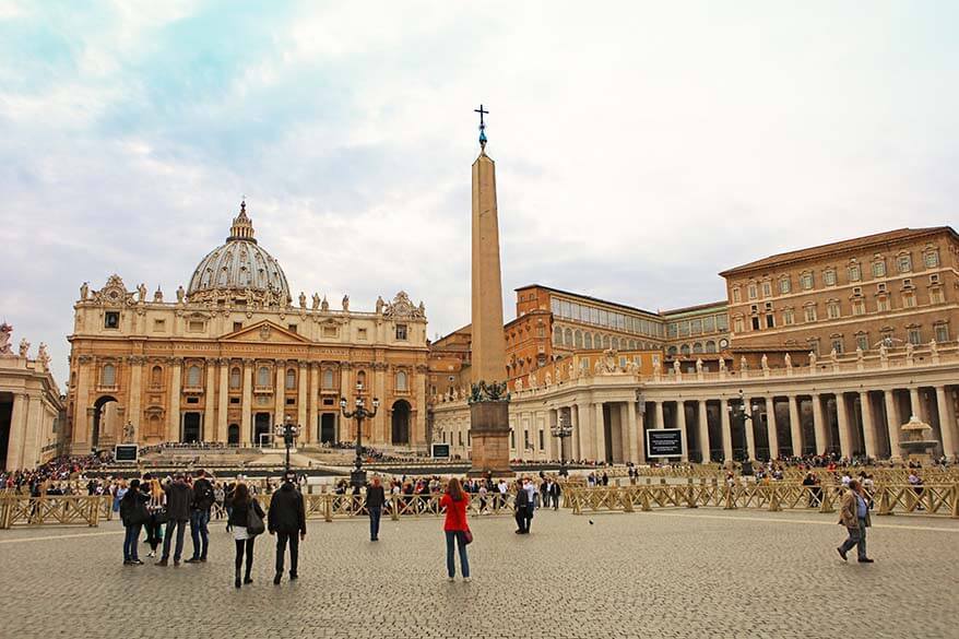 Vatican is much quieter in the evening