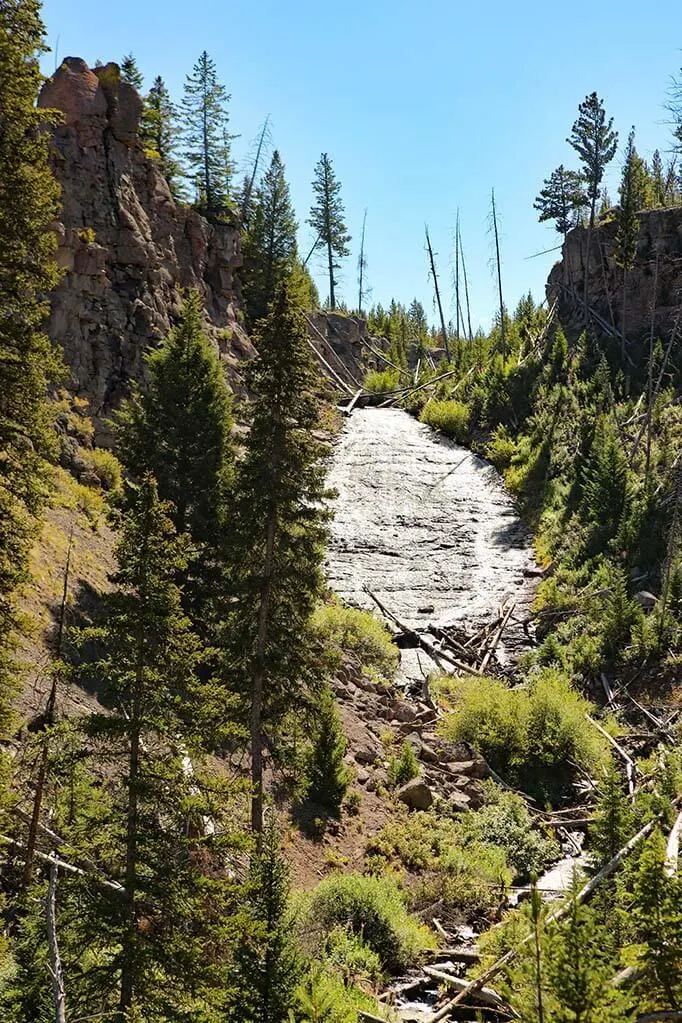 Wraith Falls in Yellowstone