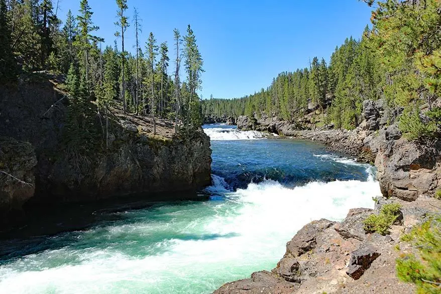Yellowstone River at Brinck of the Lower Falls