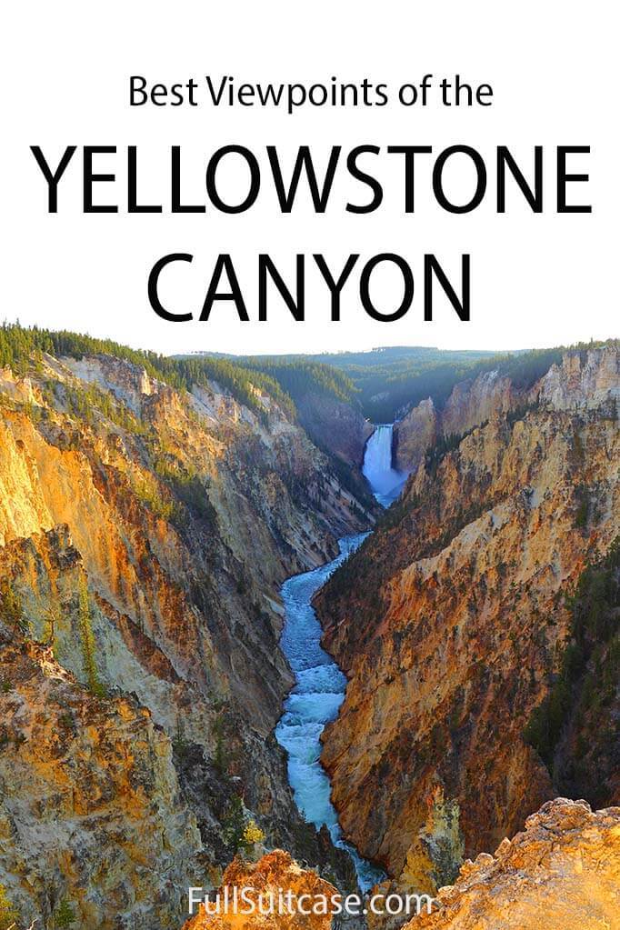 Best viewpoints and short hikes at the Yellowstone Grand Canyon