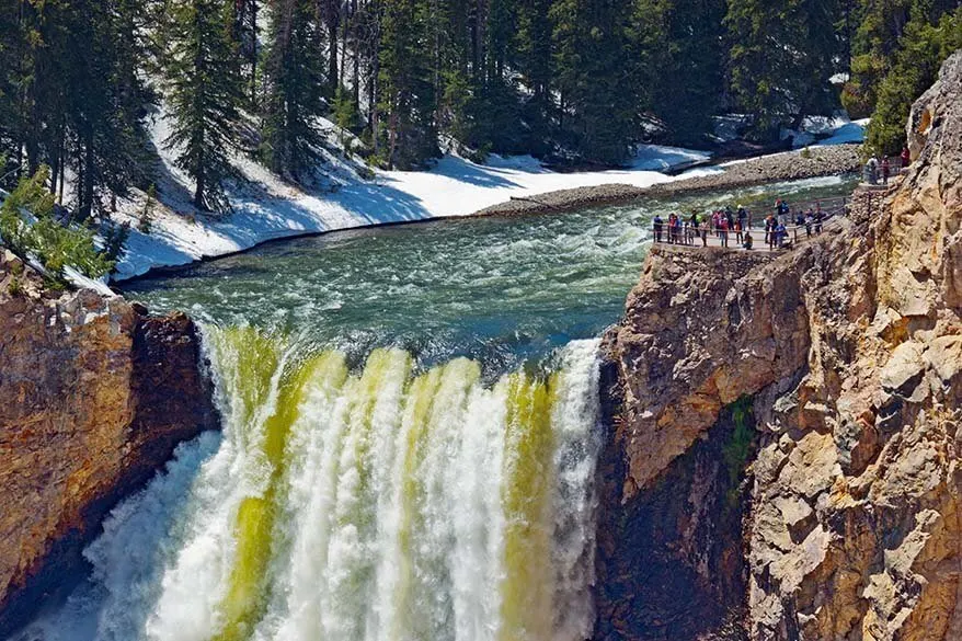 Brink of the Upper Falls at the Grand Canyon of the Yellowstone