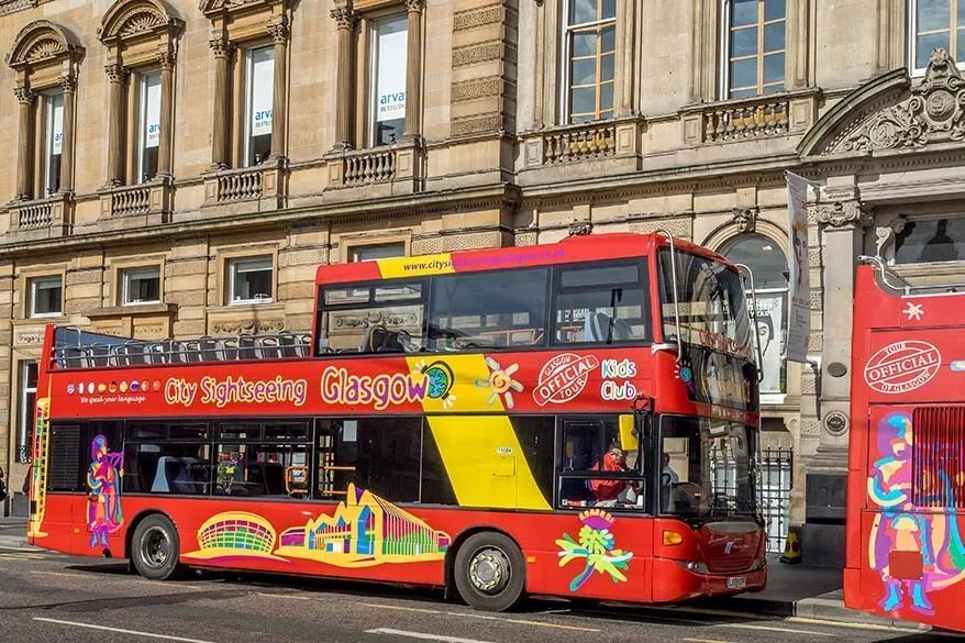 City sightseeing bus - best way to see Glasgow in one day