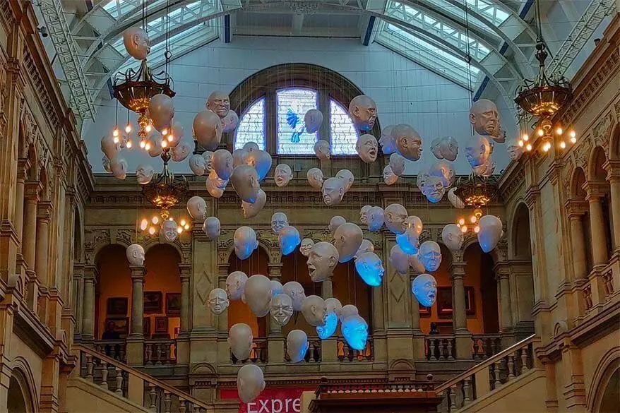 Floating Heads at Glasgow's Kelvingrove Art Gallery and Museum