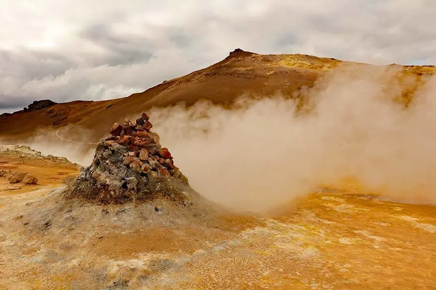 Hverir geothermal area in Myvatn Iceland