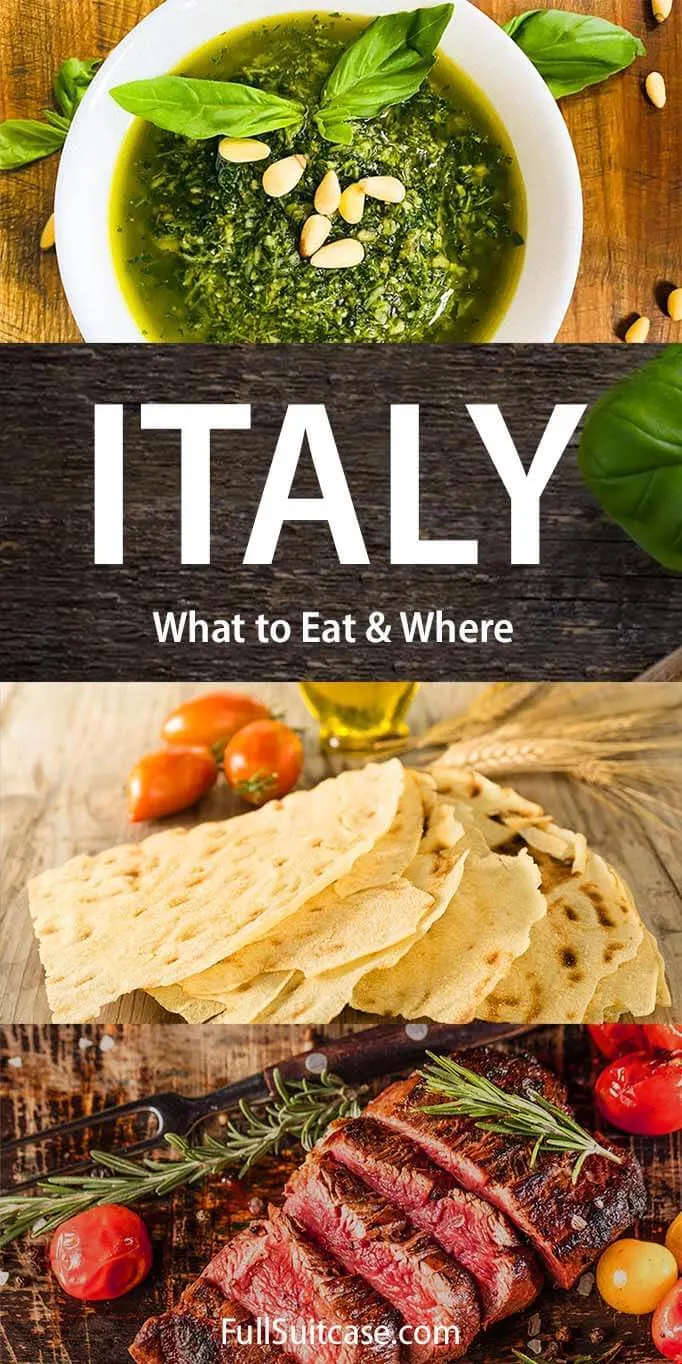 Italy food guide by region