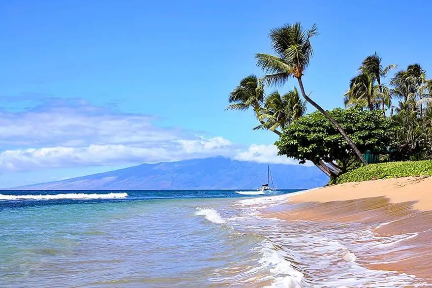Lahaina beach in Maui
