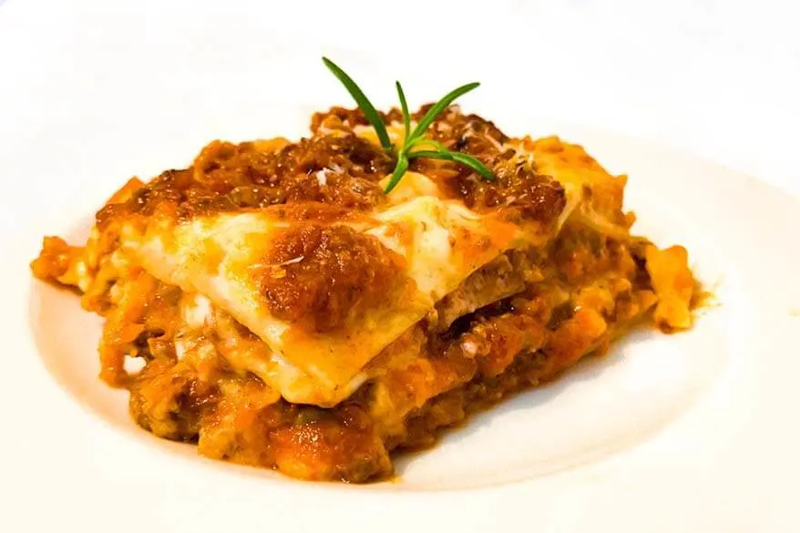 Lasagna Bolognese - specialty of the Emilia Romagna region