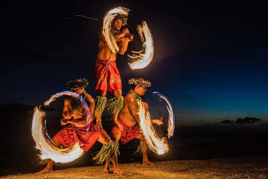 Luau fire dance in Maui Hawaii