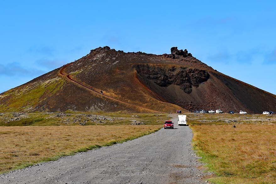 Saxholar Crater in West Iceland