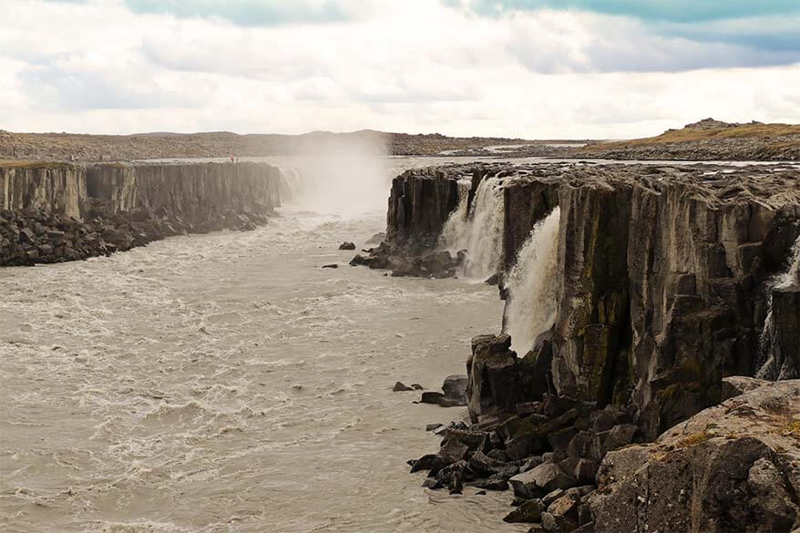 Selfoss falls near Dettifoss waterfall in Iceland