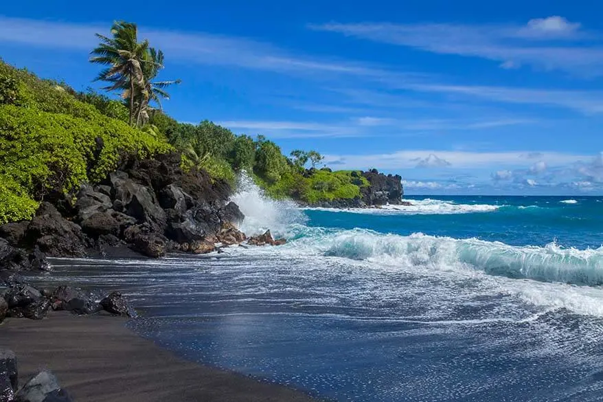 Waianapanapa State Park along Road to Hana in Maui