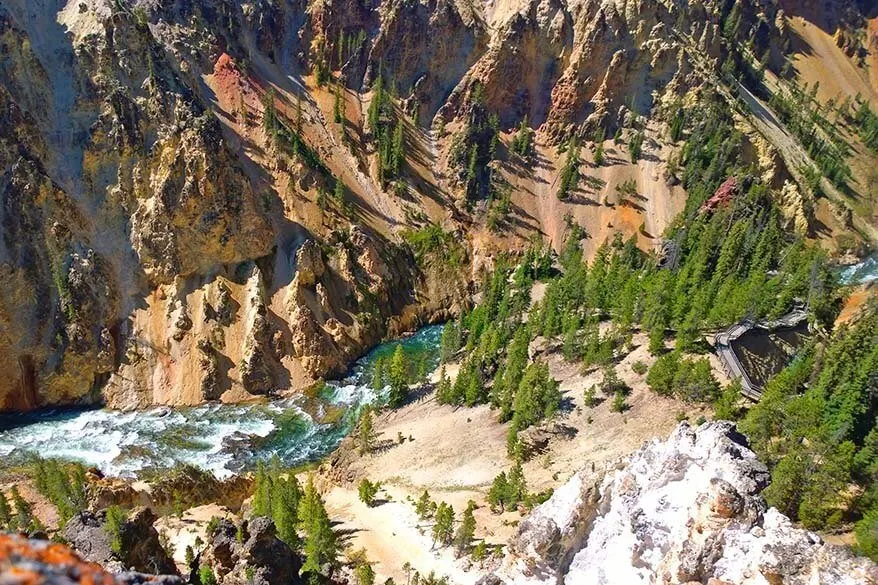 Cañón de Yellowstone visto desde el mirador