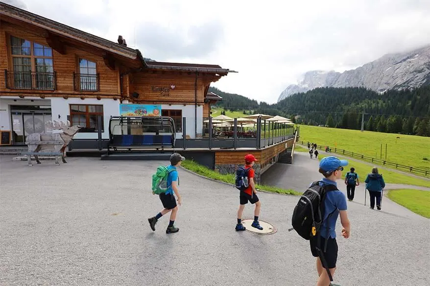 Ehrwalder Almbahn mountain cable car station