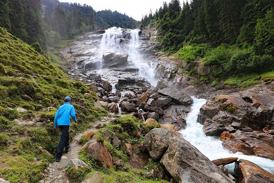 Grawa Waterfall in Stubai Valley Austria