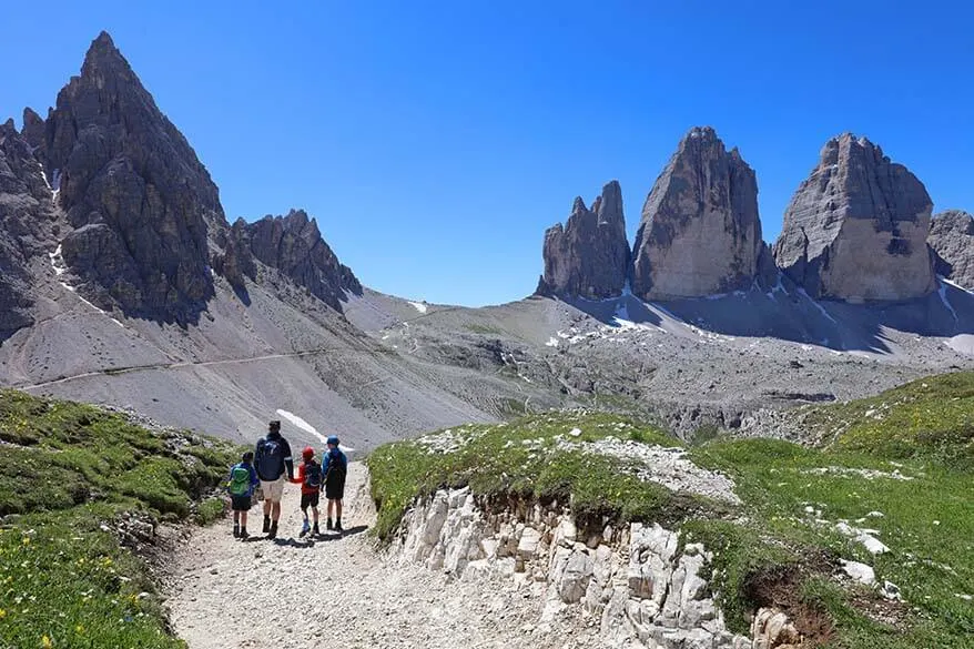 Hiking Tre Cime loop in the Dolomites, Italy