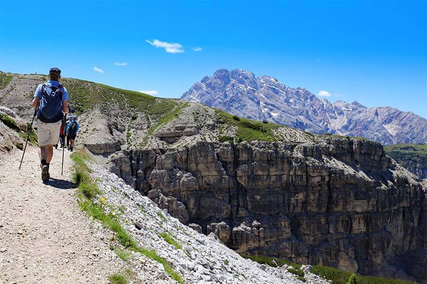 Hiking to Forcella del Col di Mezzo