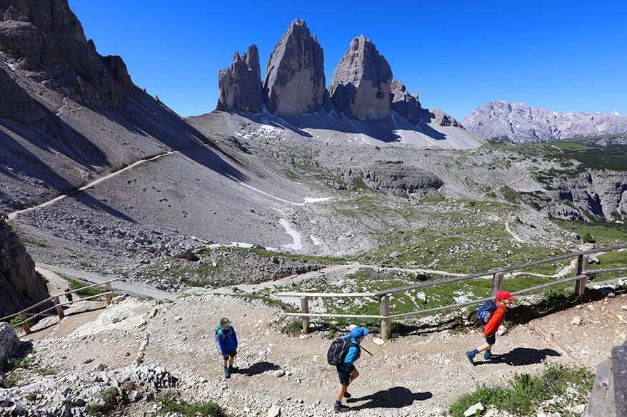 Hiking to Rifugio Locatelli with Tre Cime views