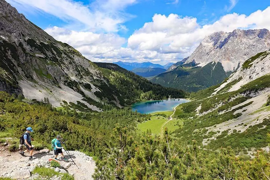 Hiking to Seebensee lake - the best hike in Tyrol Austria