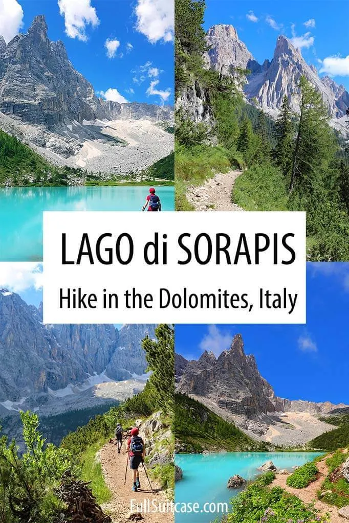 Lago di Sorapis hike in the Dolomites Italy