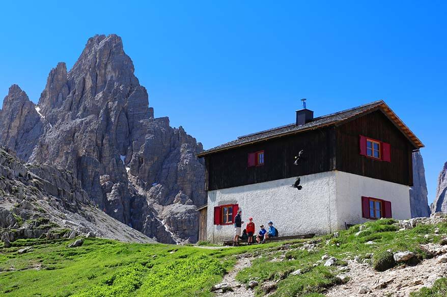 Our picnic place at Rifugio Locatelli