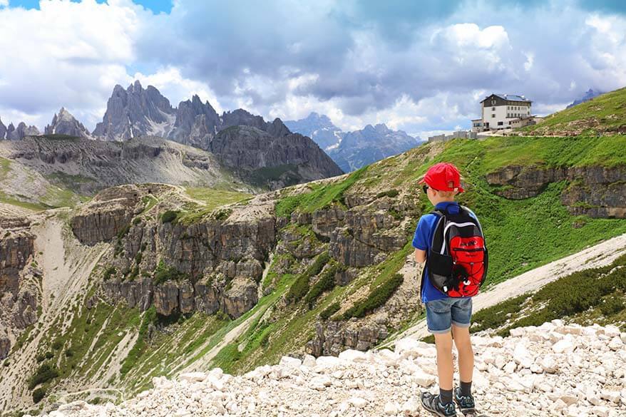 Rifugio Auronzo - the start of Tre Cime di Lavaredo hike