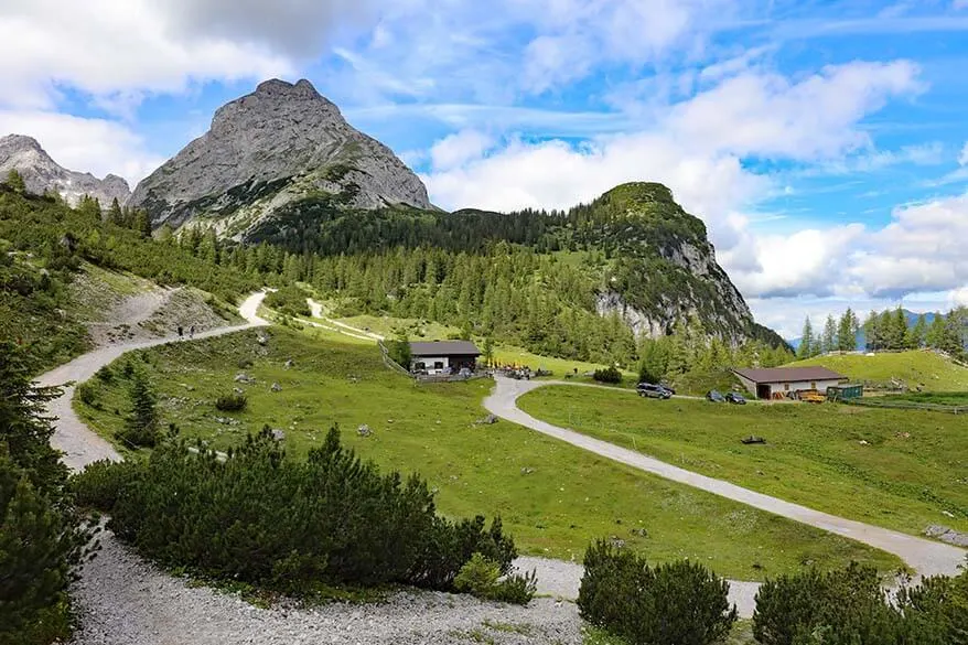 Seebenalm mountain hut in Ehrwald