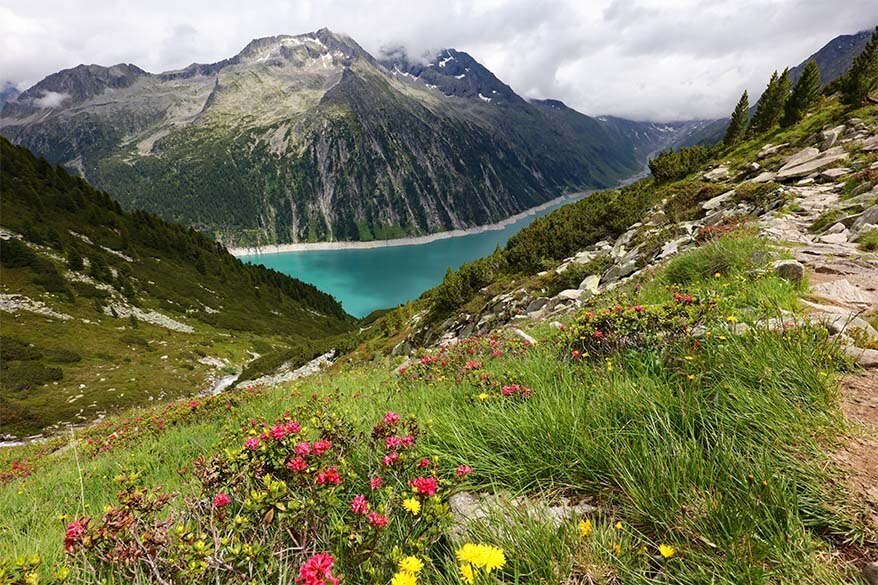 Summer landscape in Zillertal Austria