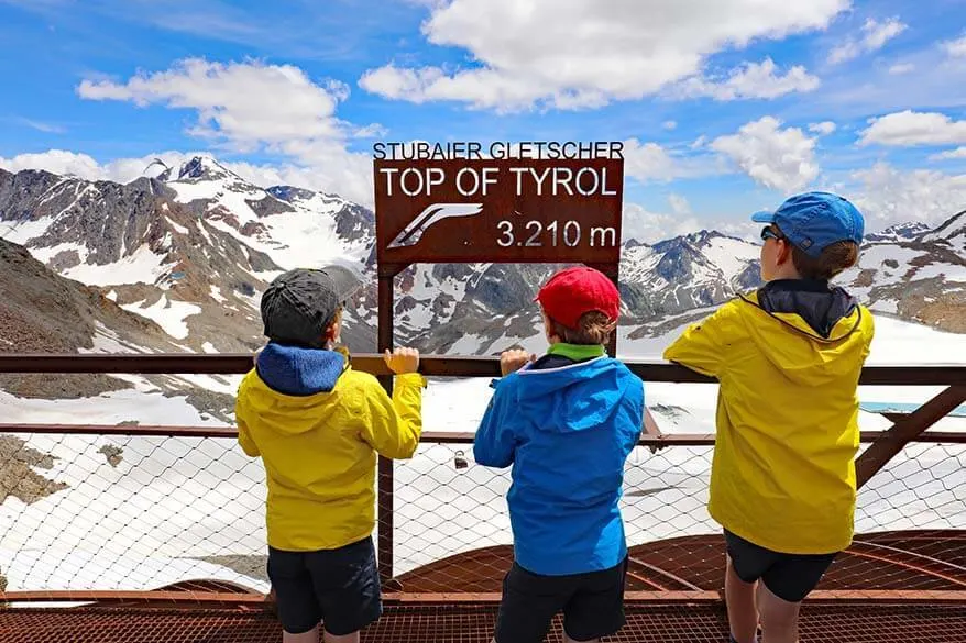 Top of Tyrol viewing platform at Stubai Glacier