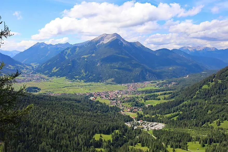 View at Seebental Blick viewpoint Ehrwald Austria