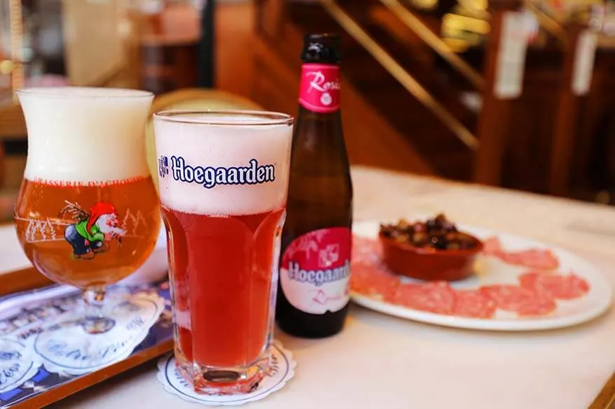 Belgian beer and snacks at Bistro Leo in Bastogne