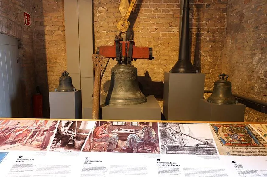 Bells display at the Belfry of Bruges