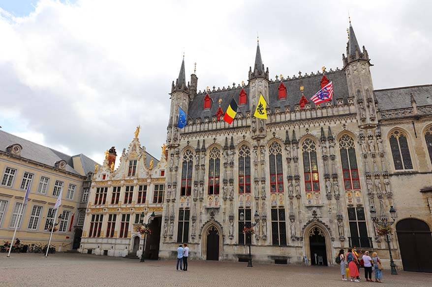 Bruges City Hall and Brugse Vrije on Burg Square