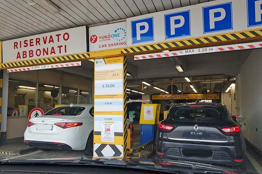 Car parking at Piazzale Roma in Venice