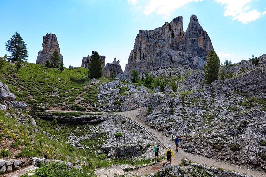 Cinque Torri with kids