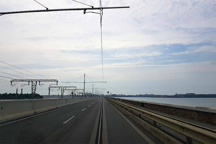 Driving to Venice via Ponte della Liberta