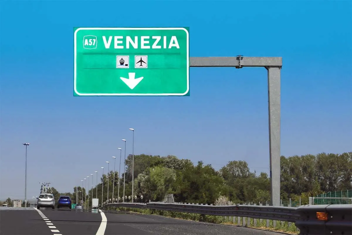 Driving to Venice by car