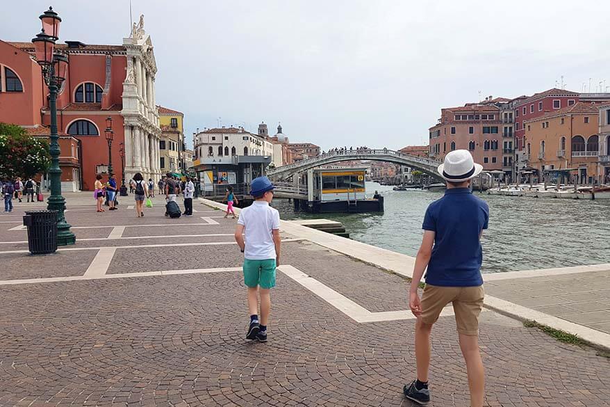 Ferrovia water bus station in Venice