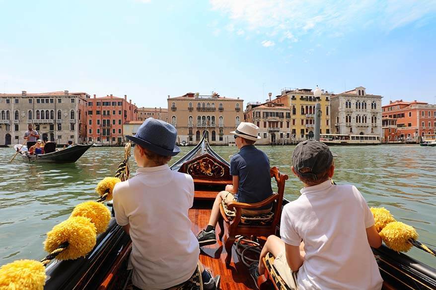 Gondola ride on the Grand Canal in Venice
