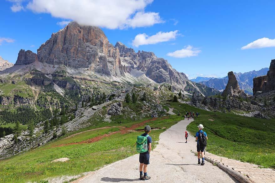 Hiking at Cinque Torri