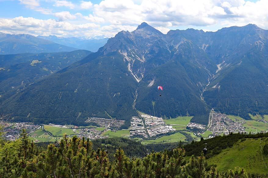 Paragliding at Schlick 2000 in Stubai Austria