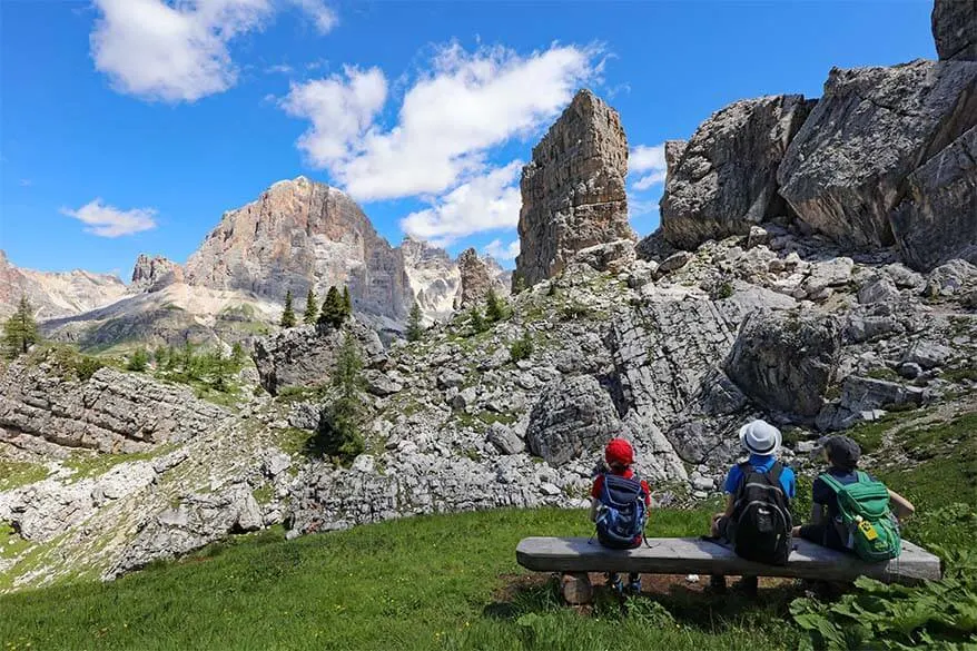 Picnic with a view on the 5 towers of Cinque Torri