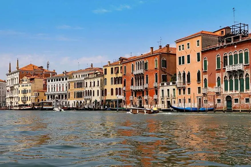 Venice Grand Canal as seen from a gondola