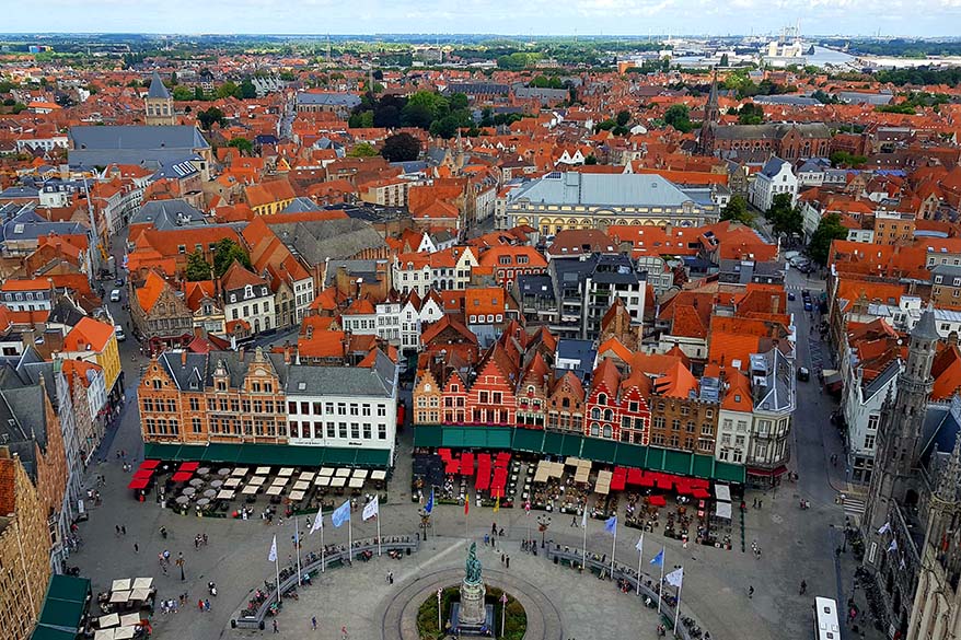 View from Bruges Belfry Tower - Belfort Brugge