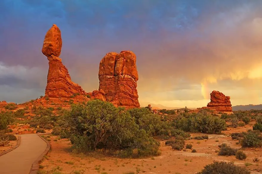 Balanced Rock - one of the best stop of Arches Scenic Drive