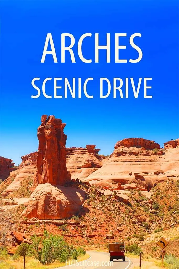 Best viewpoints of Arches Scenic Drive in Arches National Park