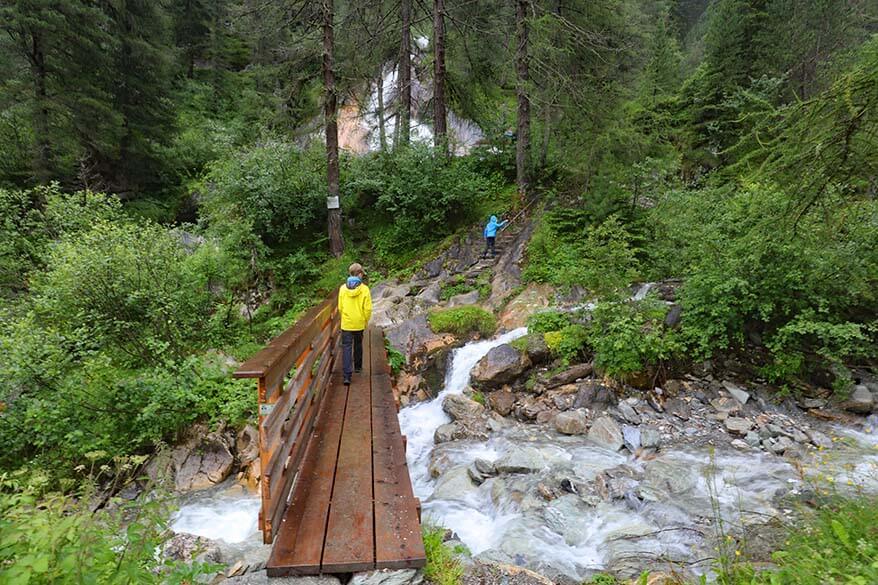 Bridge near Hintertux Falls at Hintertux Glacier